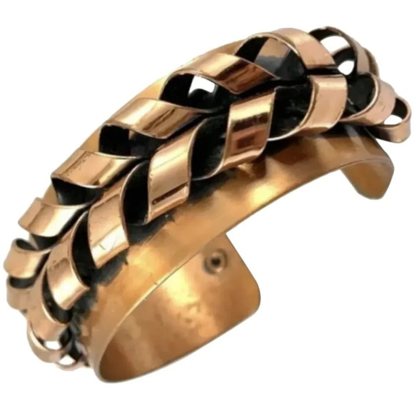 Renoir Ribbon‎ curl copper bracelet - Picture 2 of 8